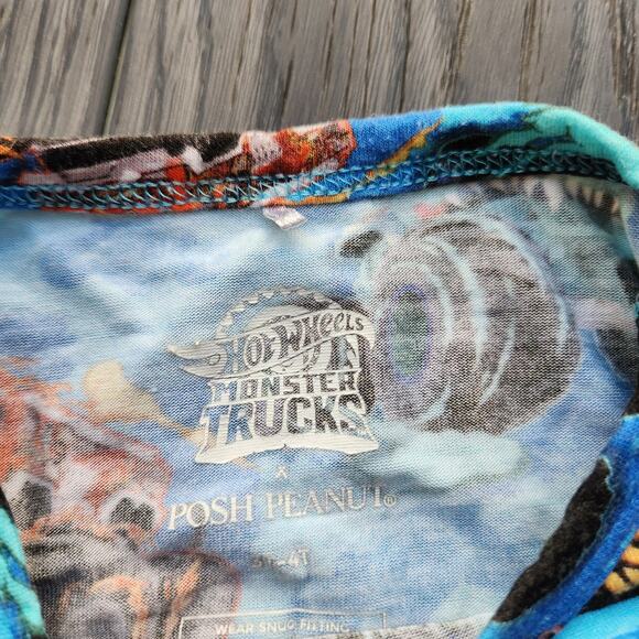 Posh Peanut monster truck pajama set, 3-4t - Picture 2 of 4